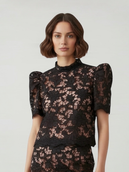 Stand Collar Terno Top