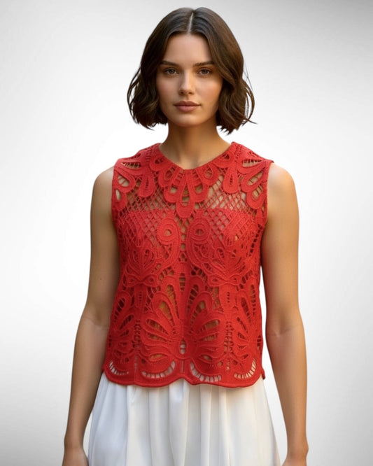 Sleeveless Lace Top