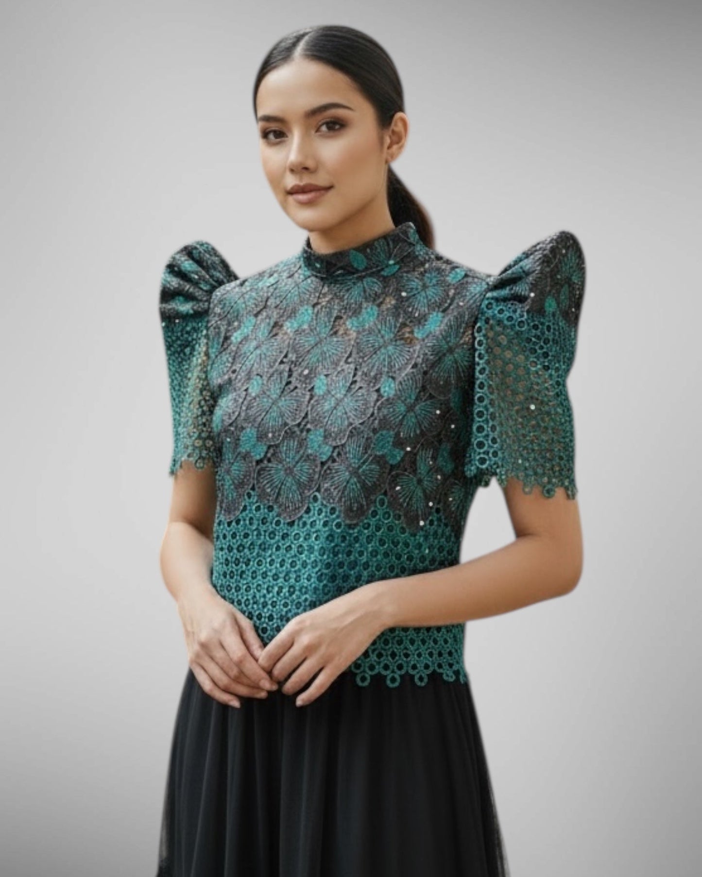 Stand Collar Terno Top