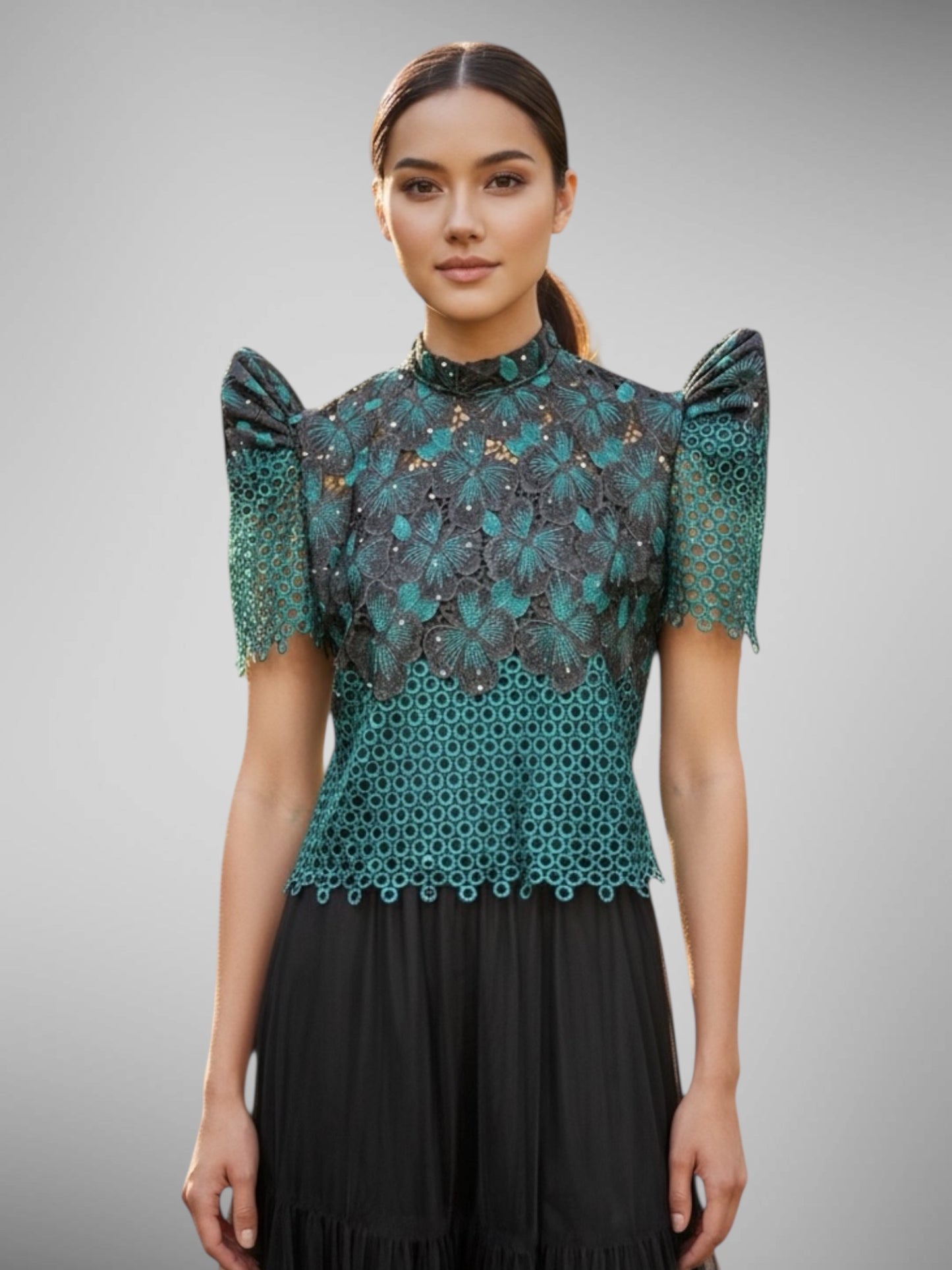 Stand Collar Terno Top