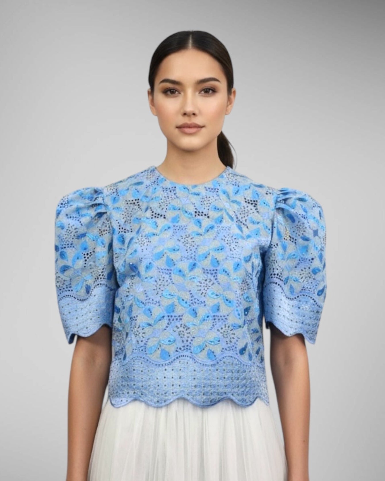 Puffsleeve Roundneck Top