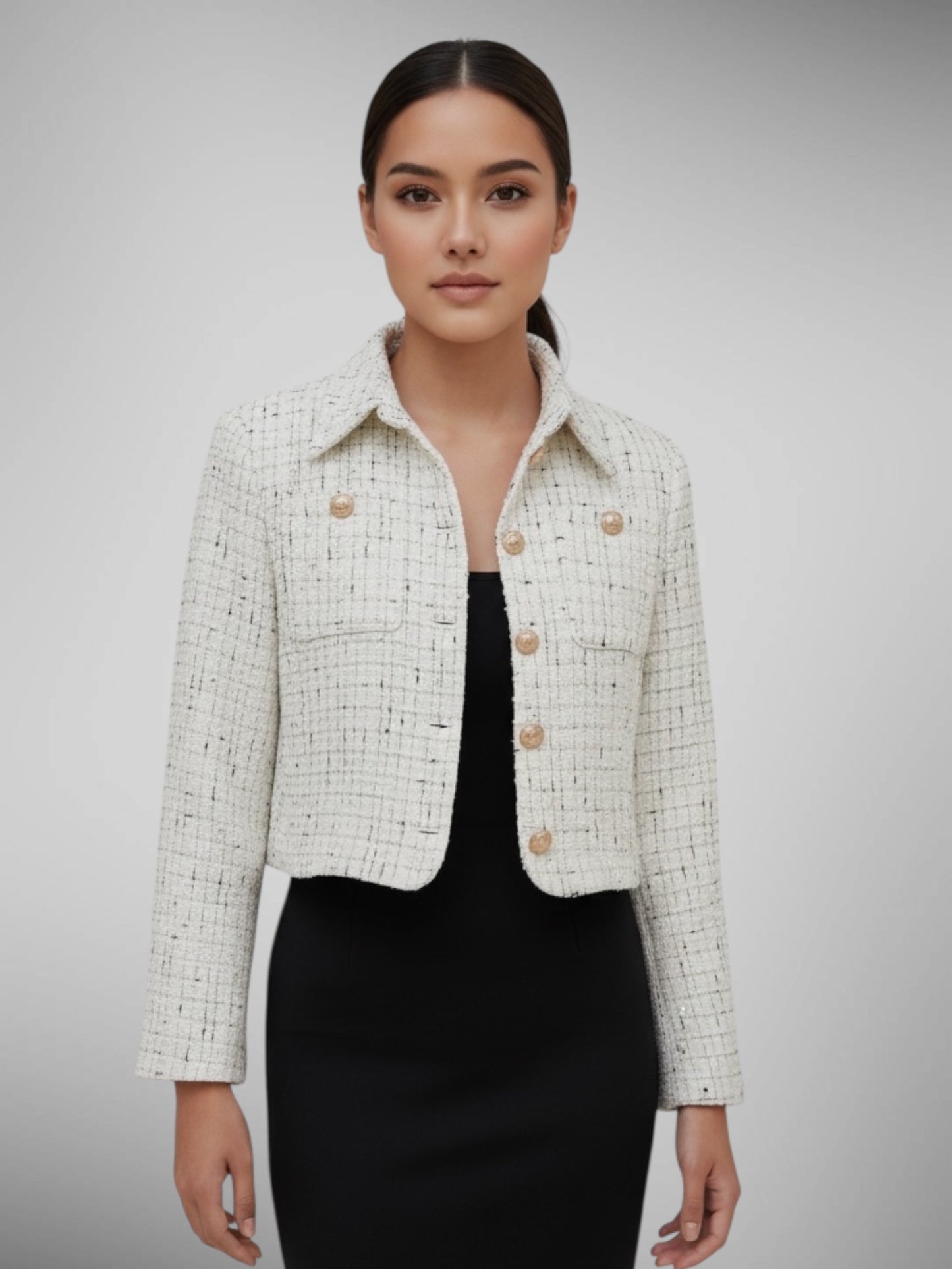 Collared Tweed Jacket