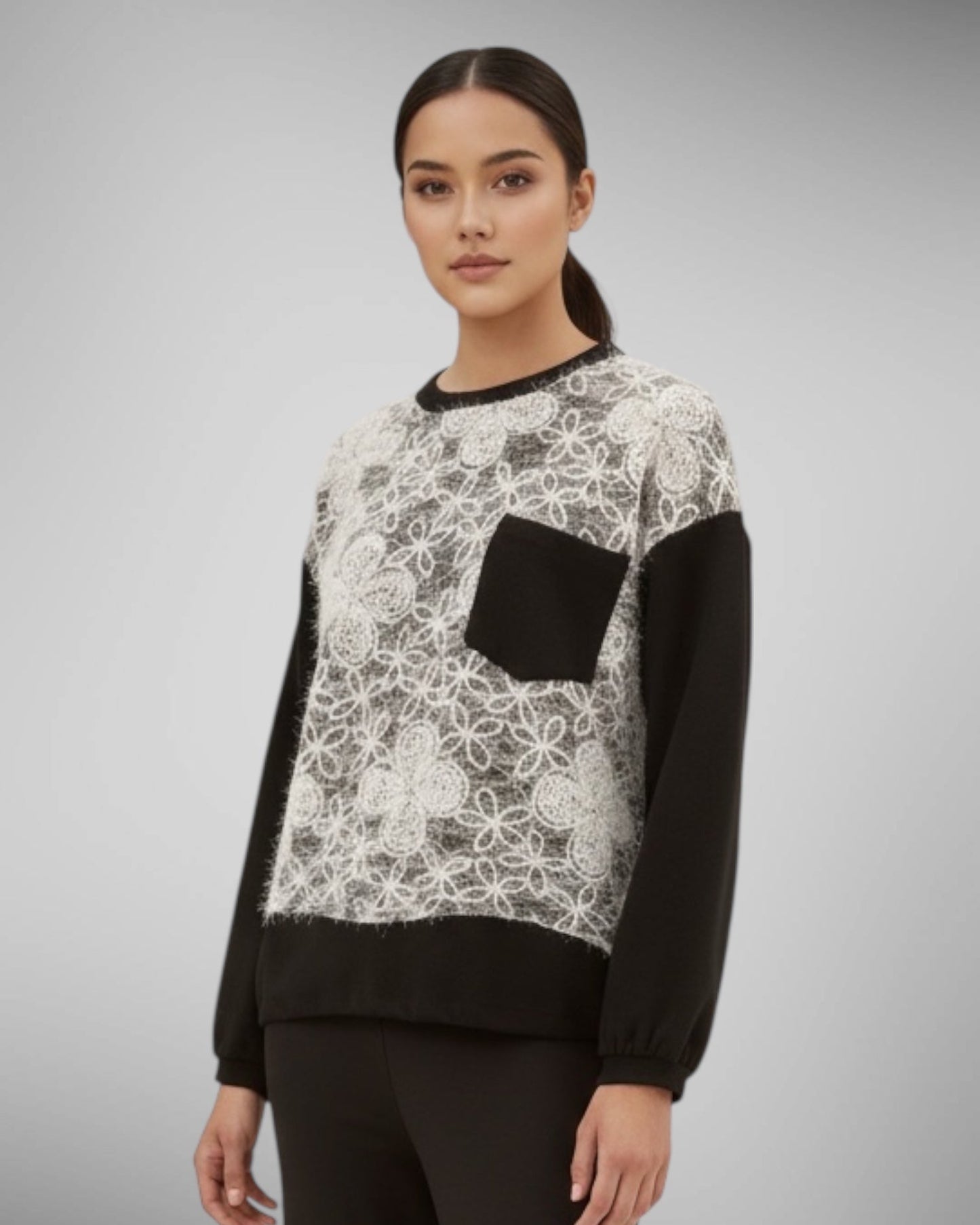 Sweatshirt with Lace