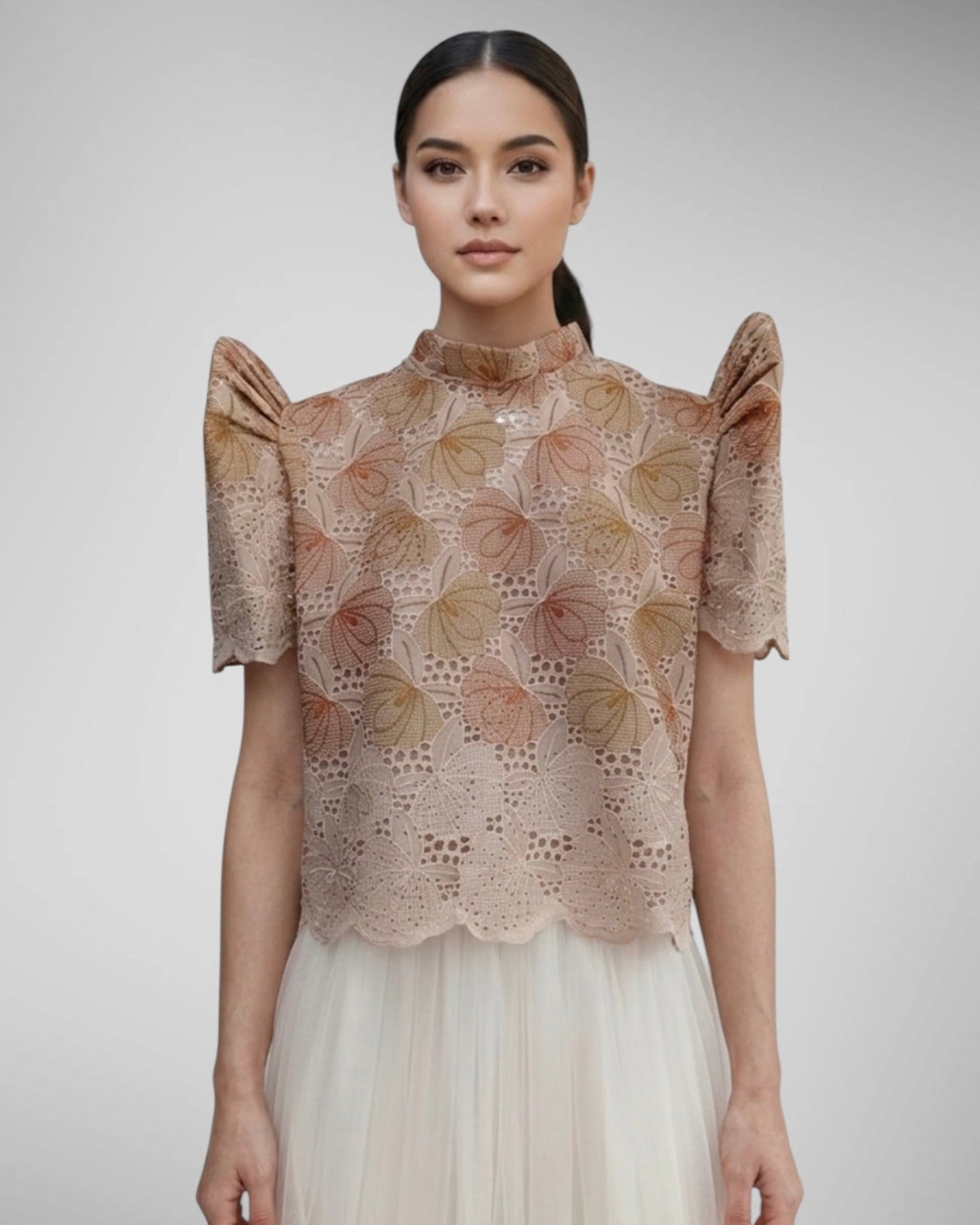 Stand Collar Terno Top