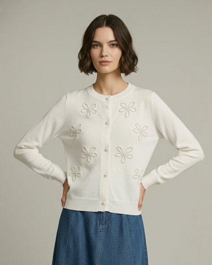 Cardigan with Flower