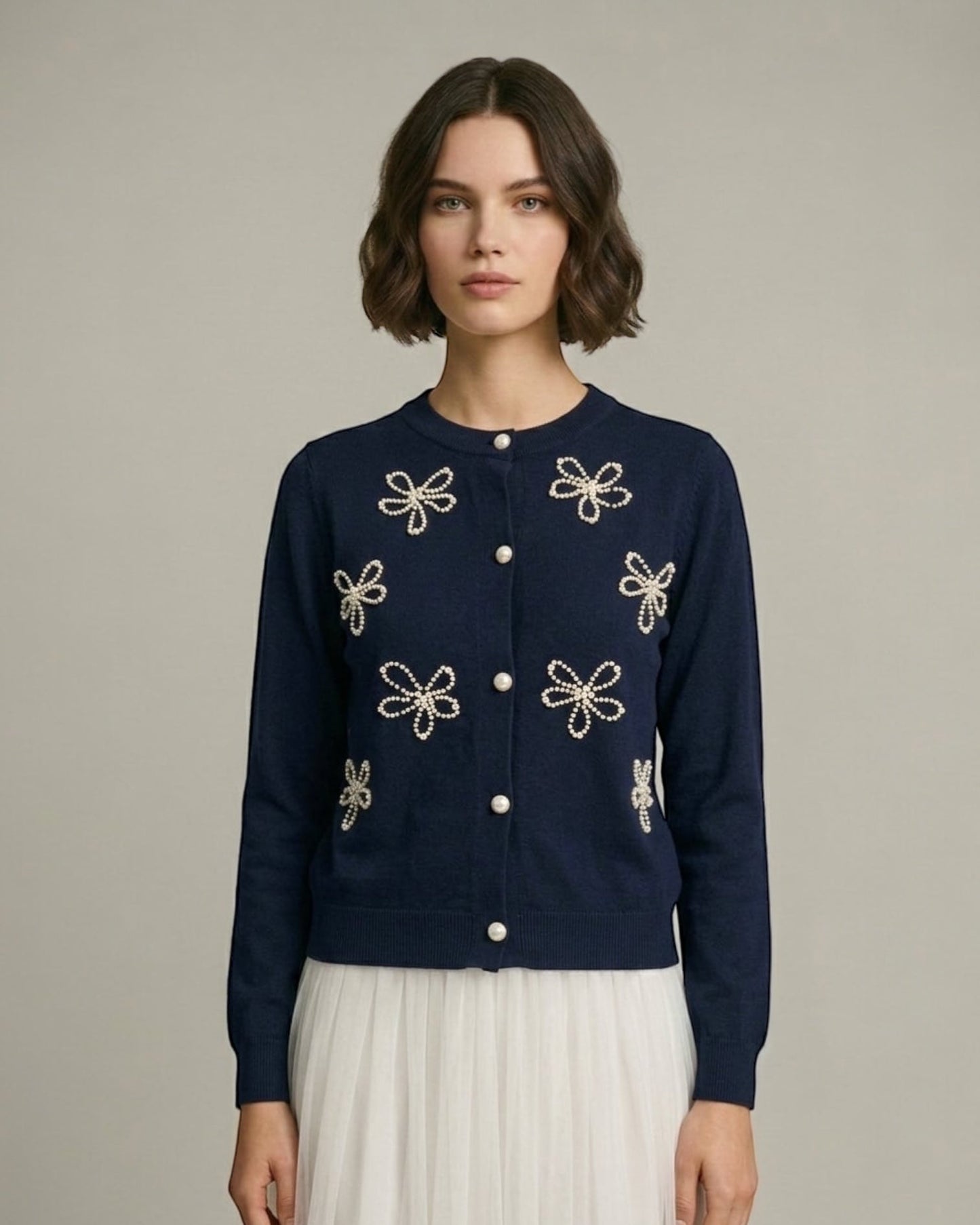 Cardigan with Flower