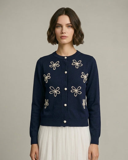 Cardigan with Flower