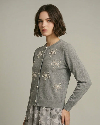 Cardigan with Flower