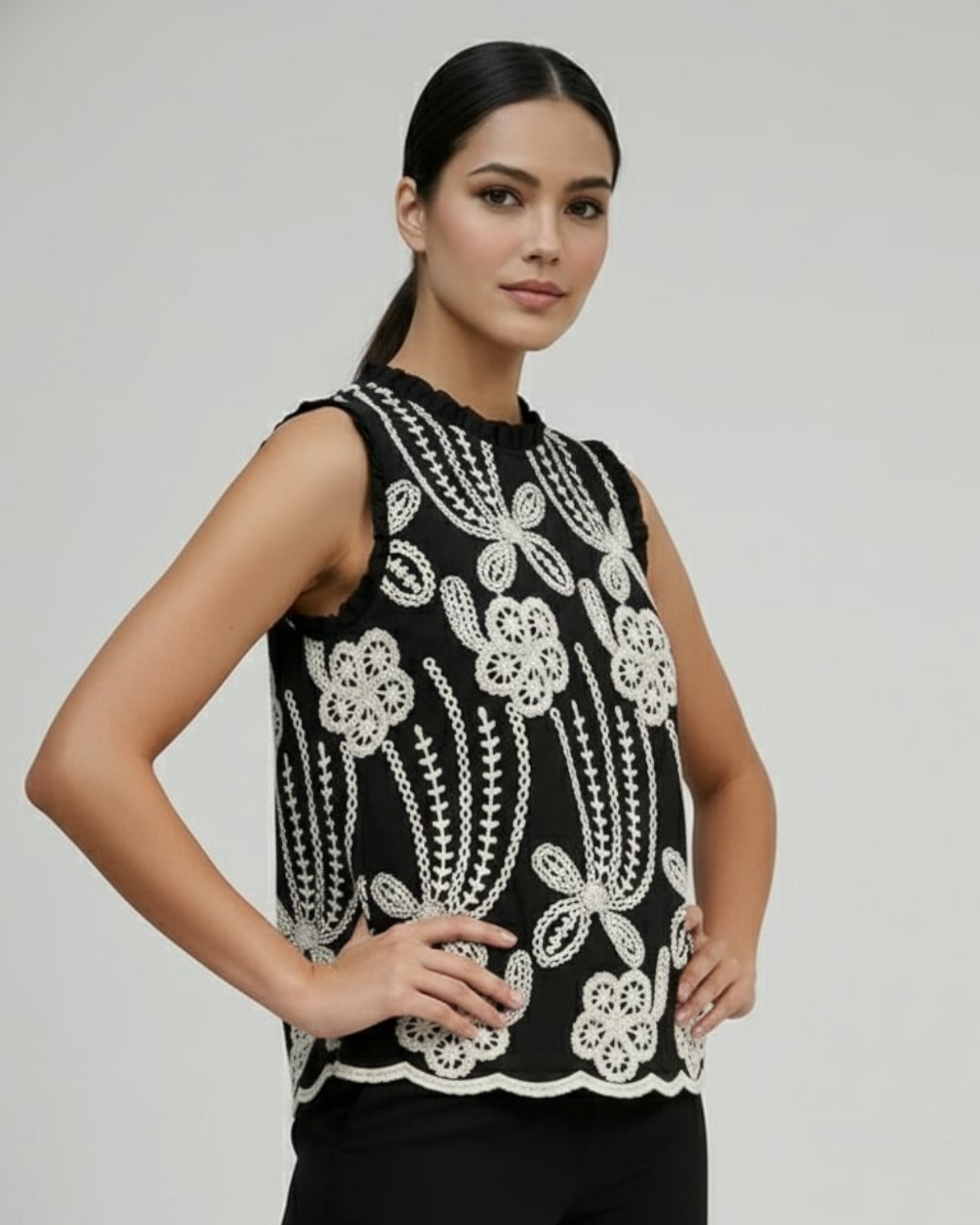 Embroidered Sleeveless