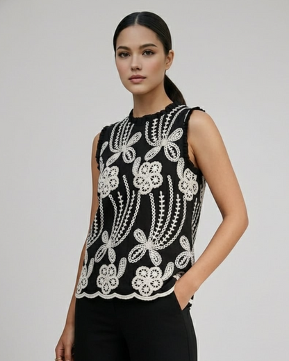 Embroidered Sleeveless