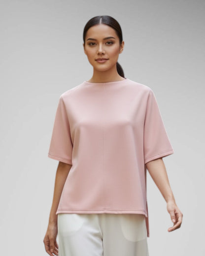 Shortsleeve Zip Back Top
