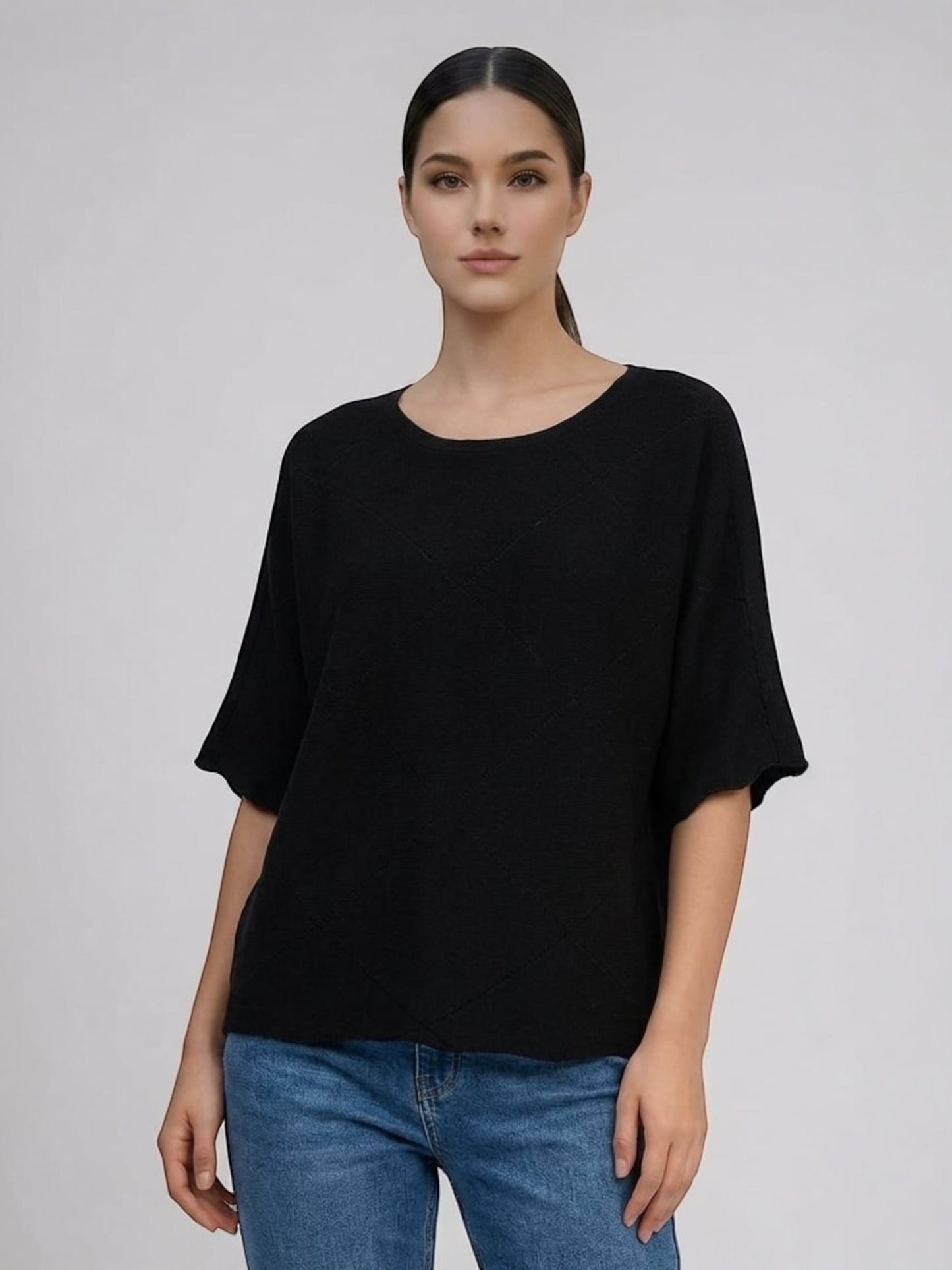 Batwing Knit Top