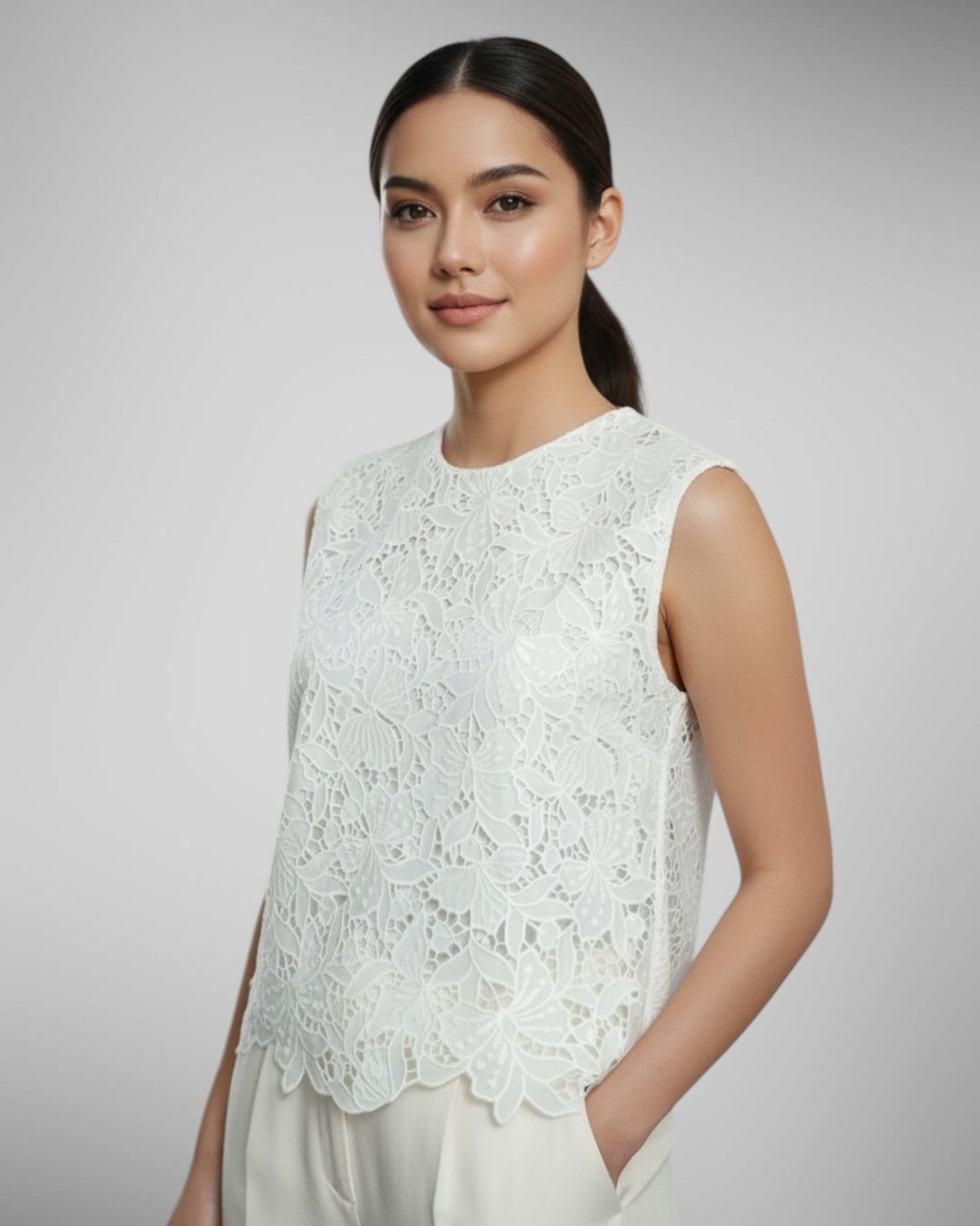 Sleeveless Lace Top