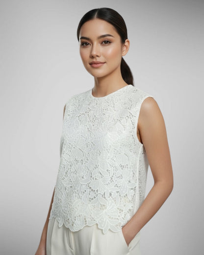 Sleeveless Lace Top