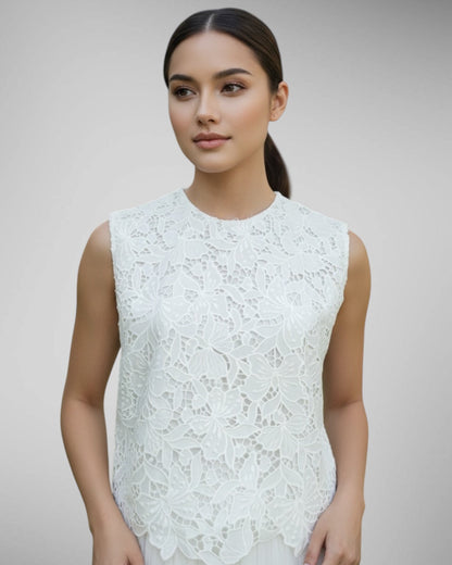 Sleeveless Lace Top