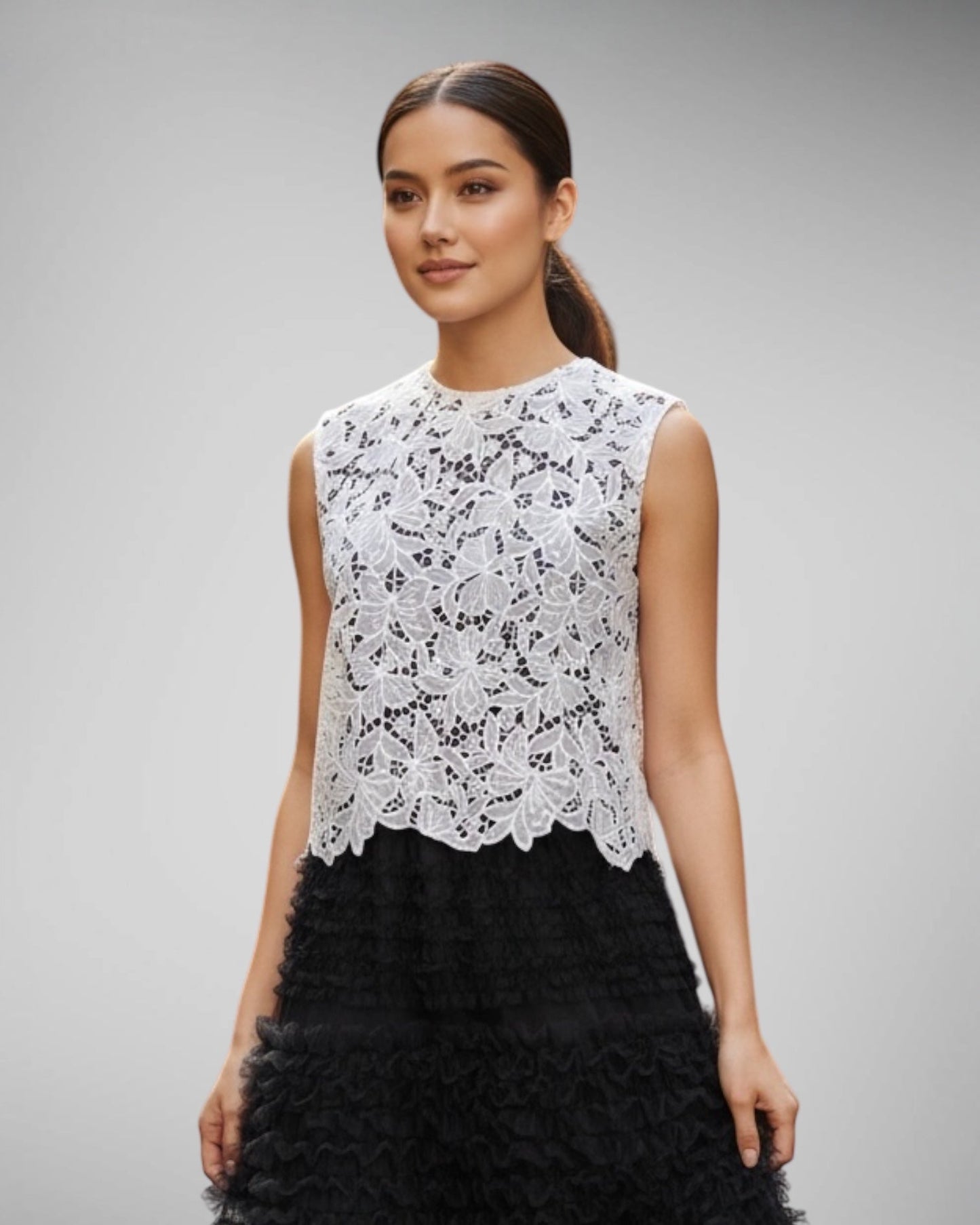 Sleeveless Lace Top