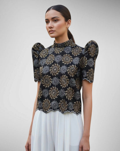 Stand Collar Terno Top