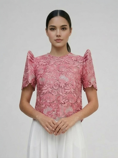 Lace Roundneck Terno Top