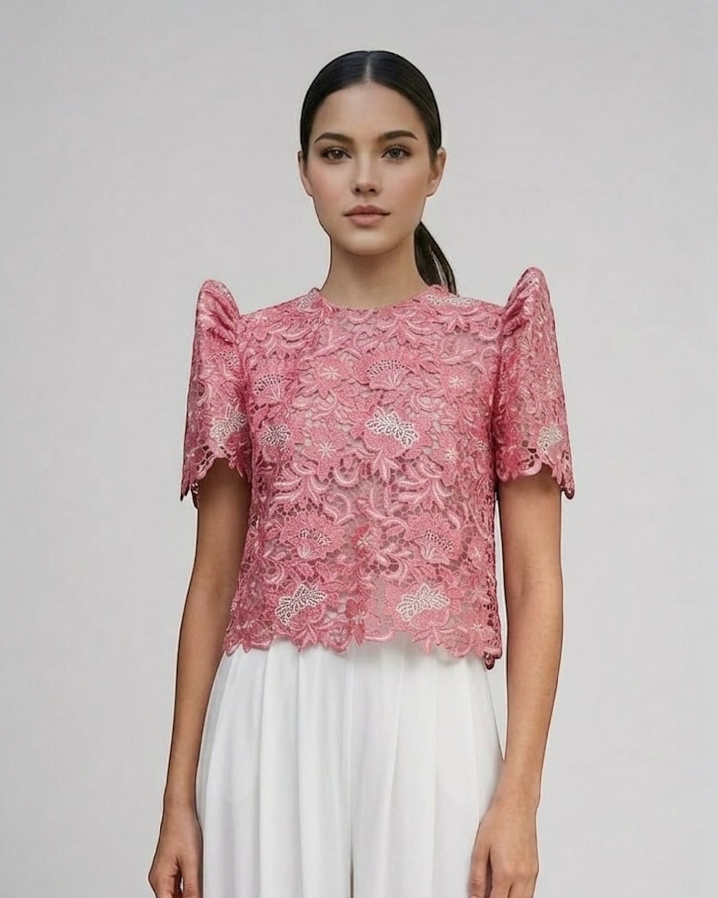 Lace Roundneck Terno Top