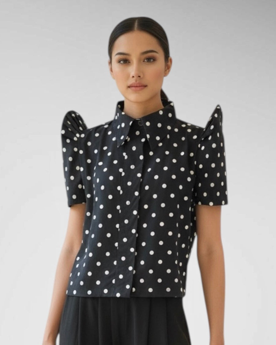 Polka Dot Buttondown Terno