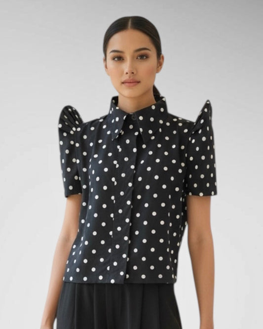 Polka Dot Buttondown Terno