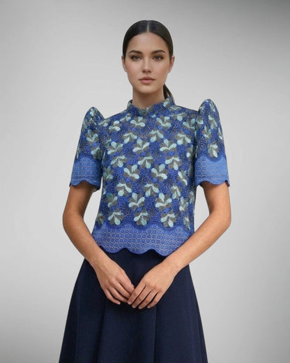 Stand Collar Terno Top