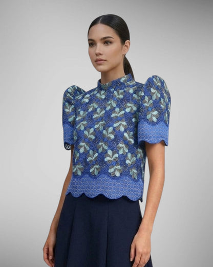 Stand Collar Terno Top