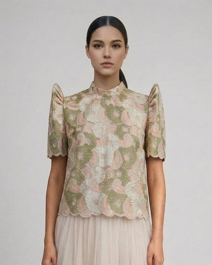Stand Collar Terno Top