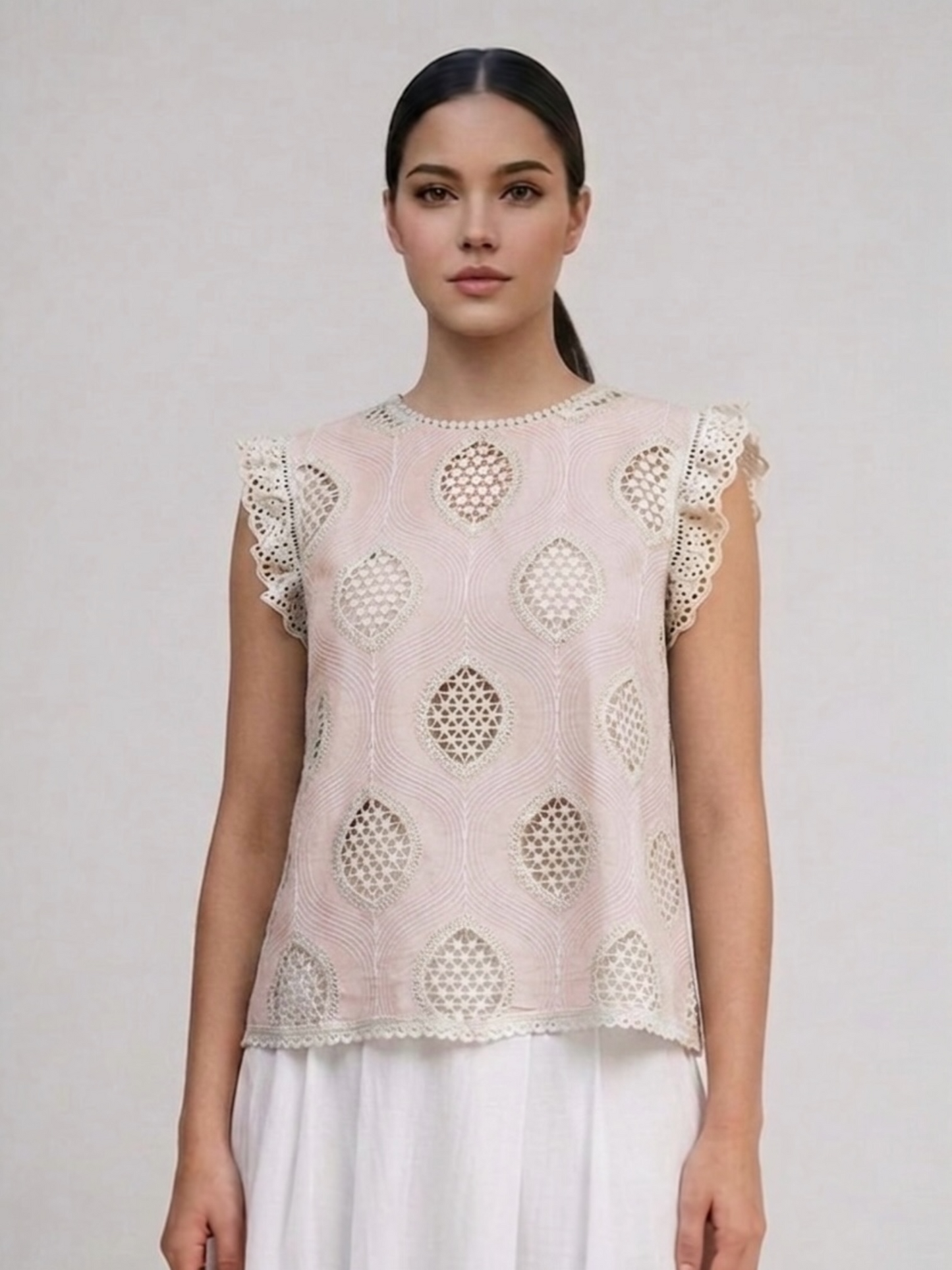 Sleeveless Lace Top