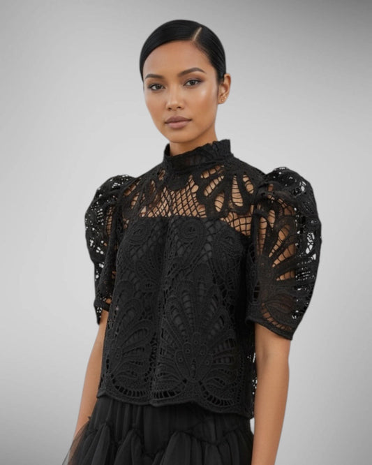 Puffsleeve Lace Top
