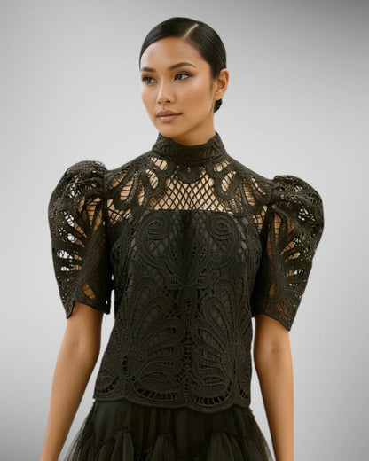 Puffsleeve Lace Top