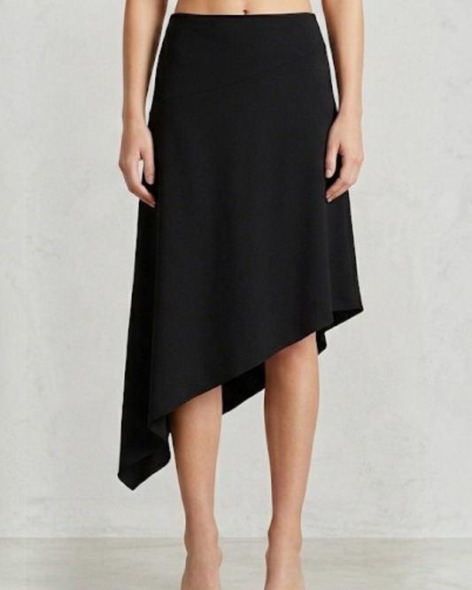 Asymmetric Jersey Skirt