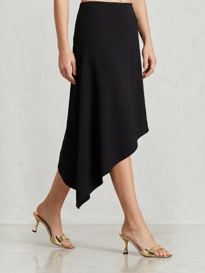 Asymmetric Jersey Skirt
