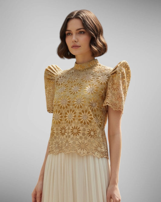 Stand Collar Terno Top