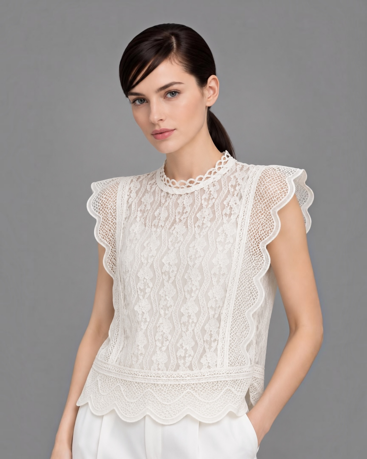 Sleeveless Lace Top