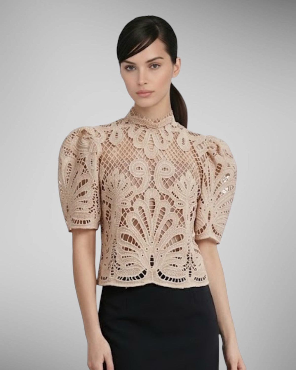 Puffsleeve Lace Top