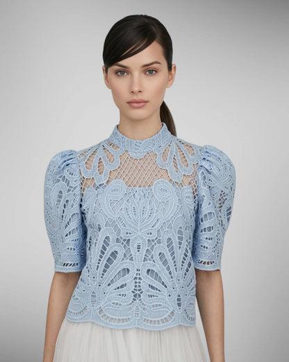 Puffsleeve Lace Top