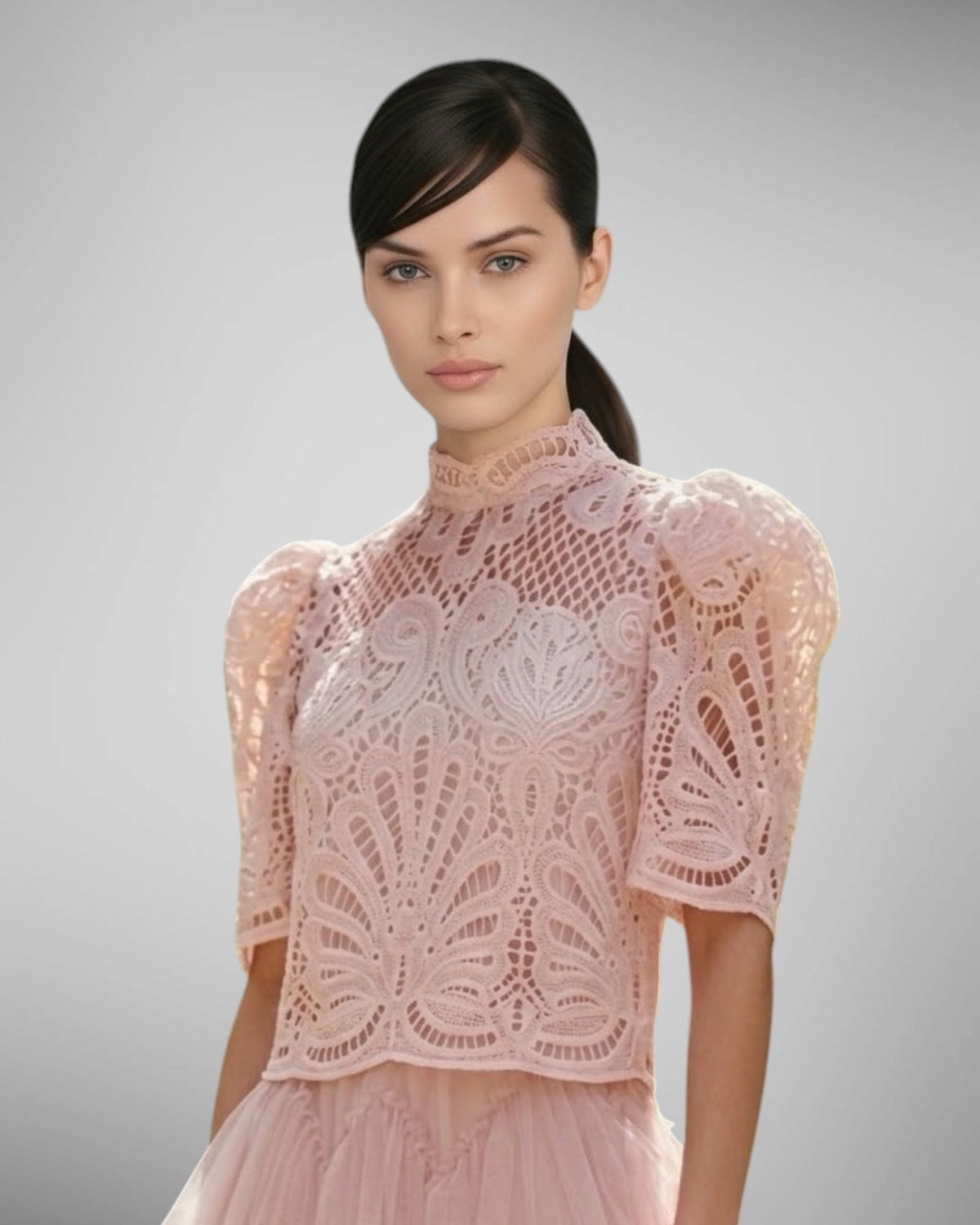 Puffsleeve Lace Top