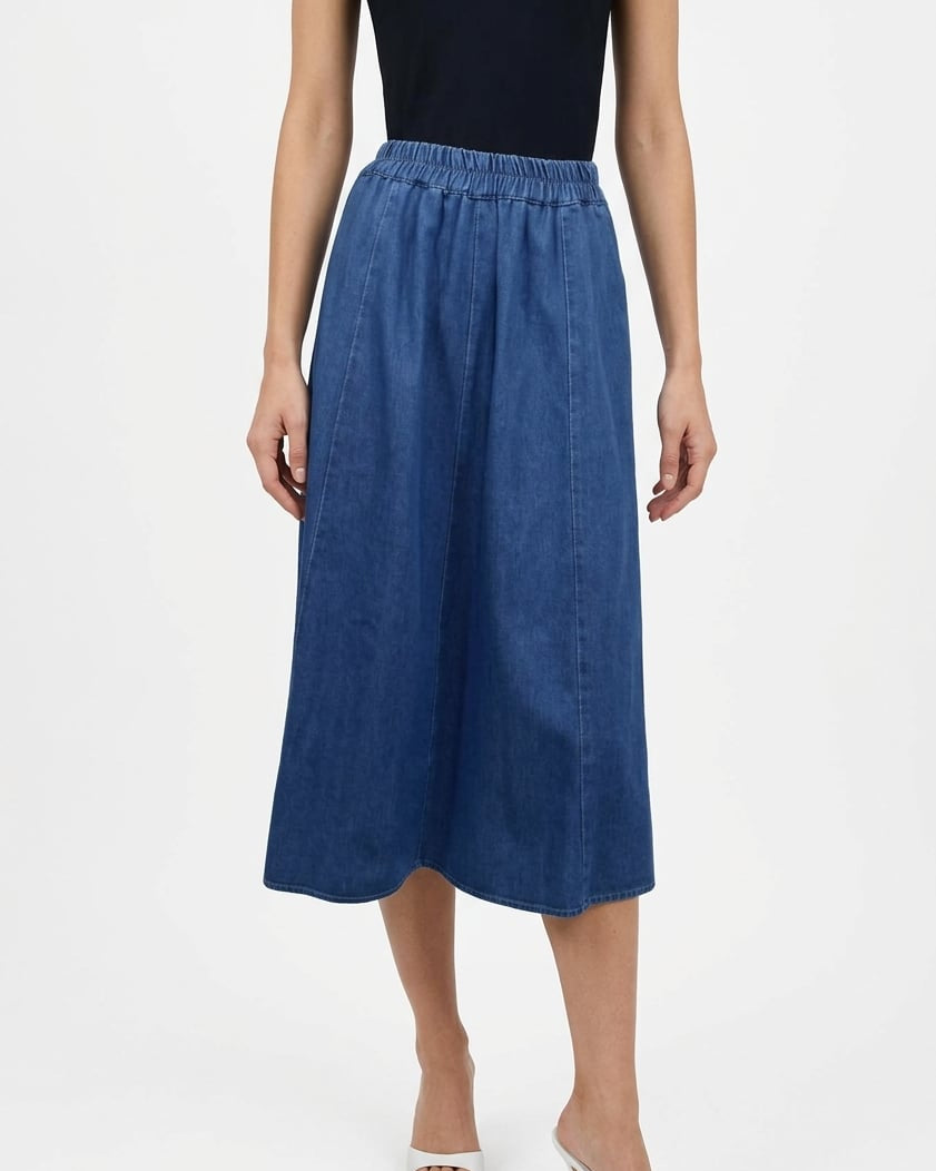 A Line Denim Skirt
