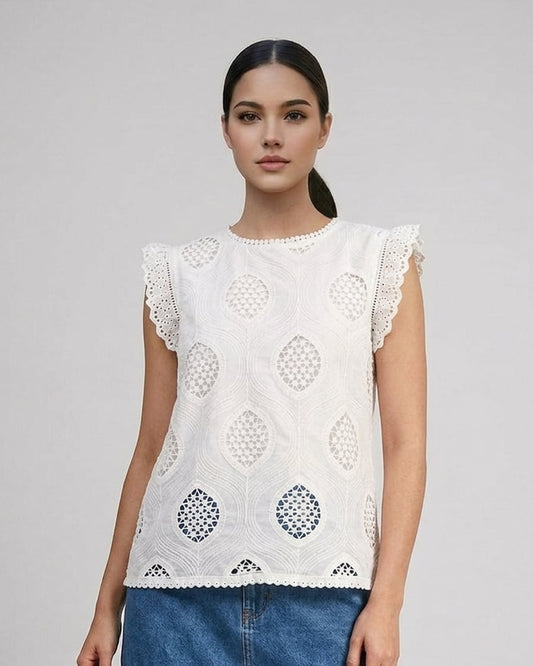 Sleeveless Lace Top