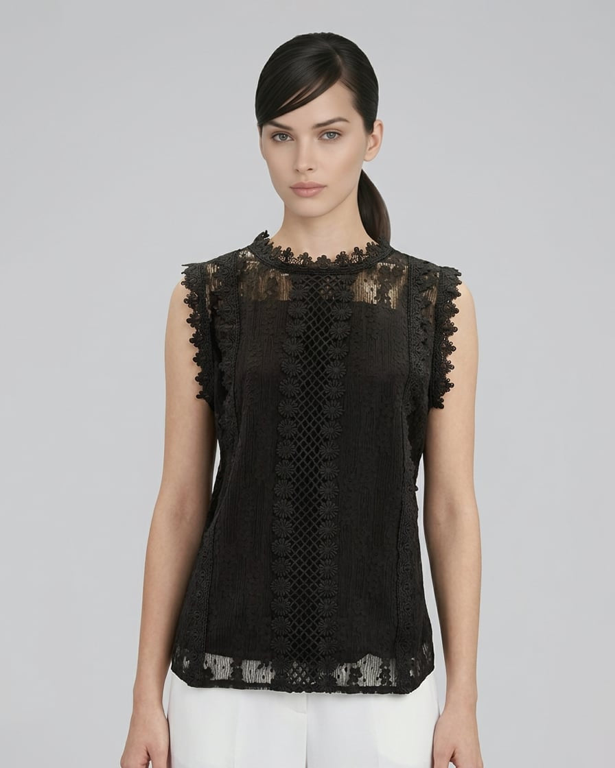 Sleeveless Lace Top