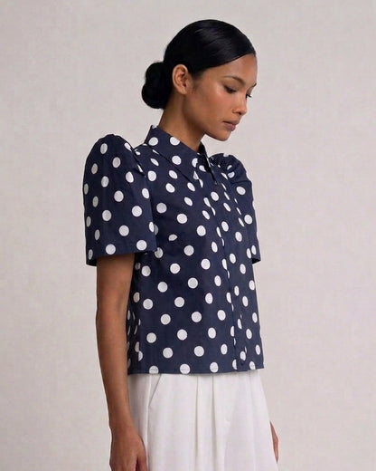 Big Dot Collared Buttondown Terno