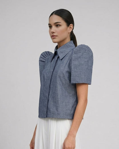 Denim Buttondown Terno Top