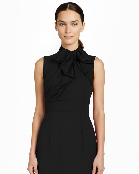 Neck Detail Fitted Maxi