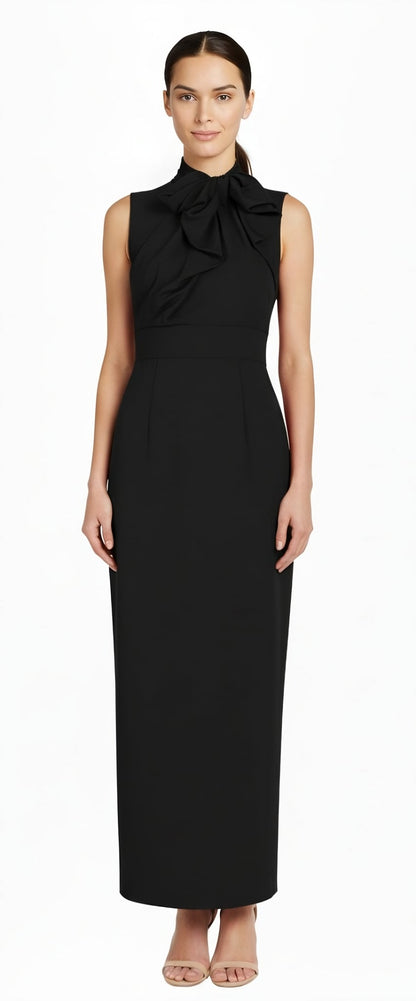 Neck Detail Fitted Maxi