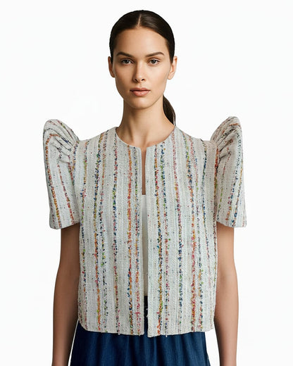 Tweed Stripe Bolero