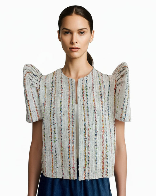Tweed Stripe Bolero