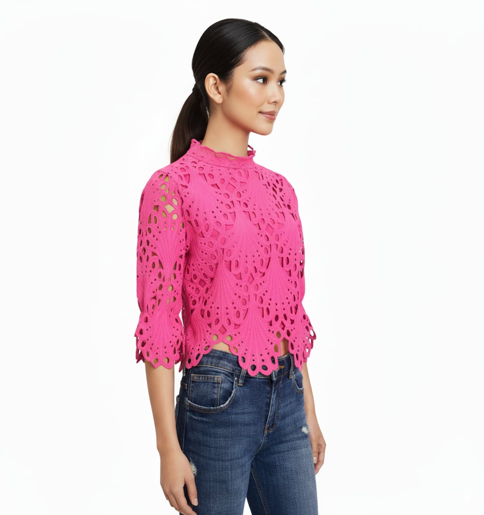 3/4 Lace Top