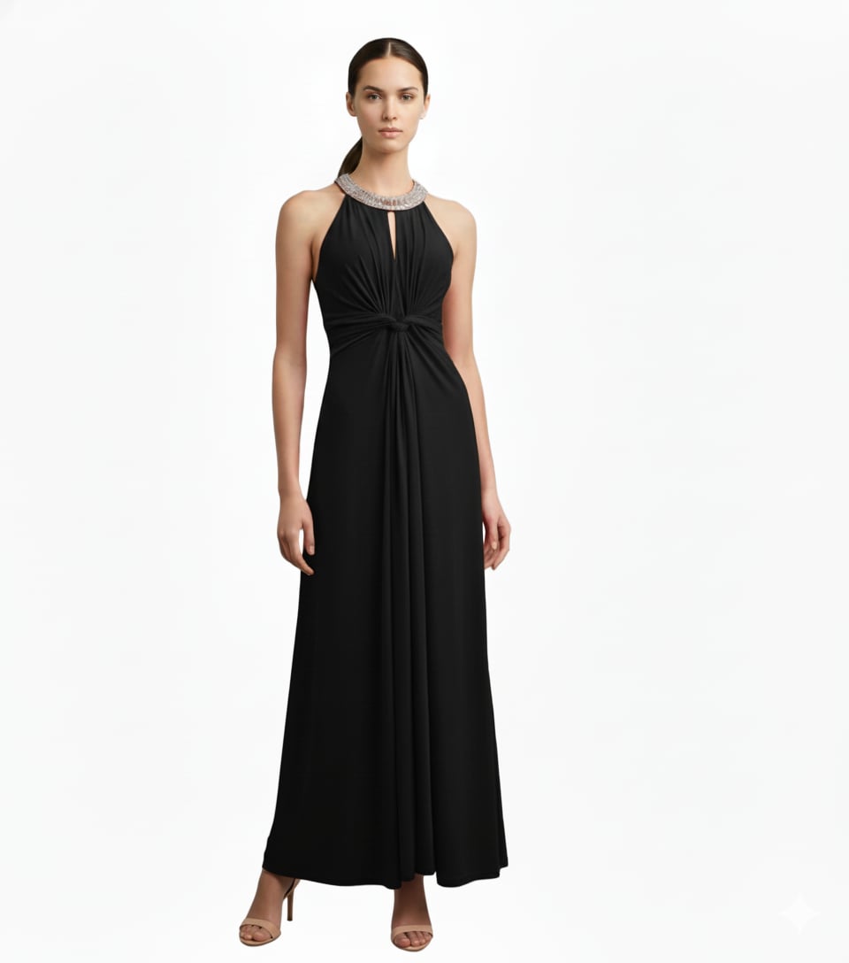 Embellished Keyhole Maxi