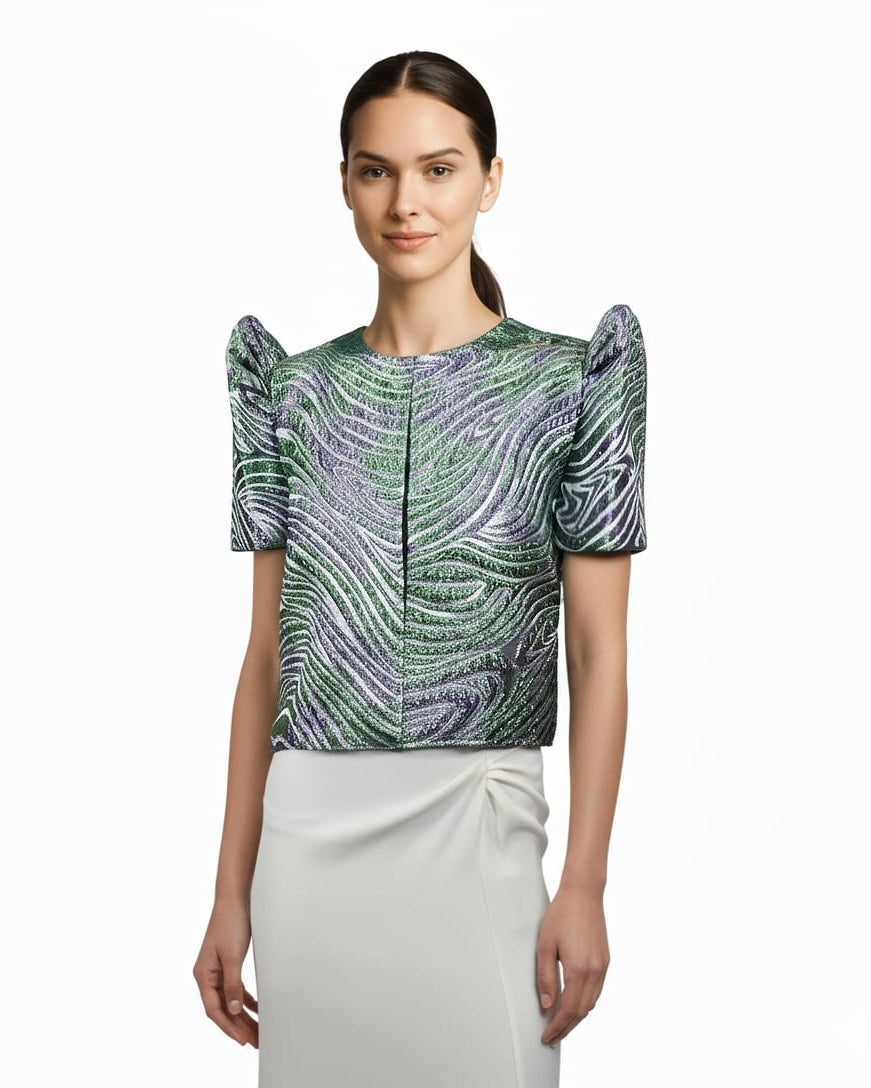 Texture Bolero Terno Top